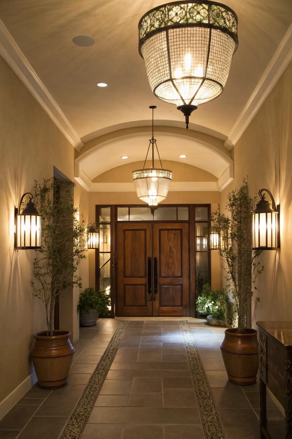 Good lighting makes an entrance feel welcoming and practical.