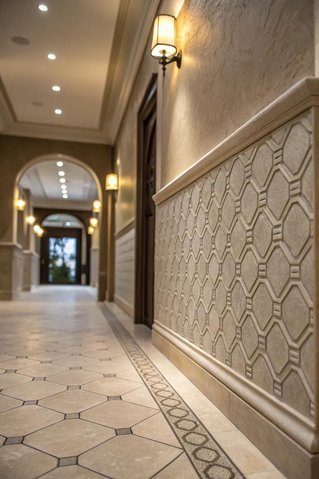 Grainy coatings provide depth and practicality.