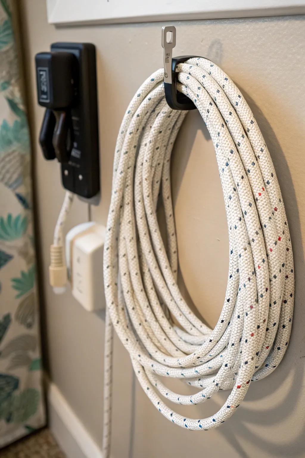 A braid wrap provides both practicality and visual appeal.