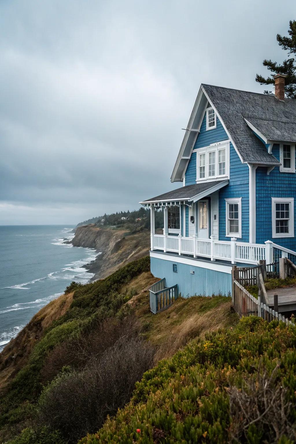 Coastal blues and whites for a refreshing vibe.