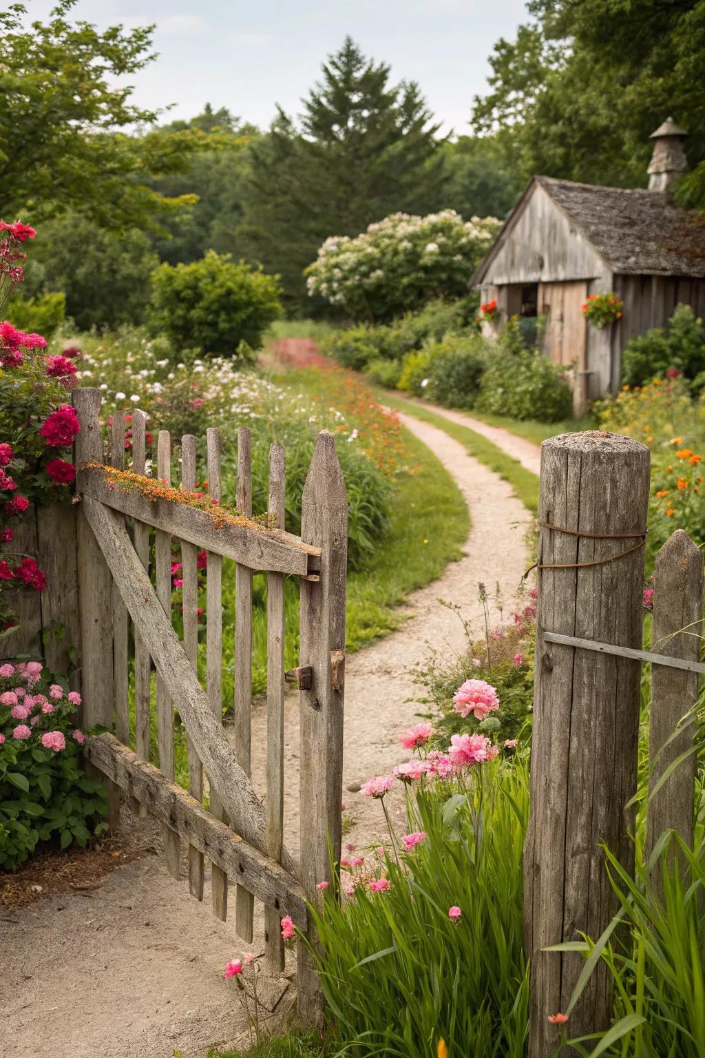 Accept the allure of rustic, weathered wood.