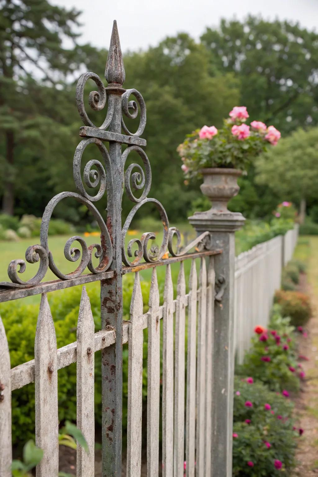 Iron toppers provide style and security to your fencing.