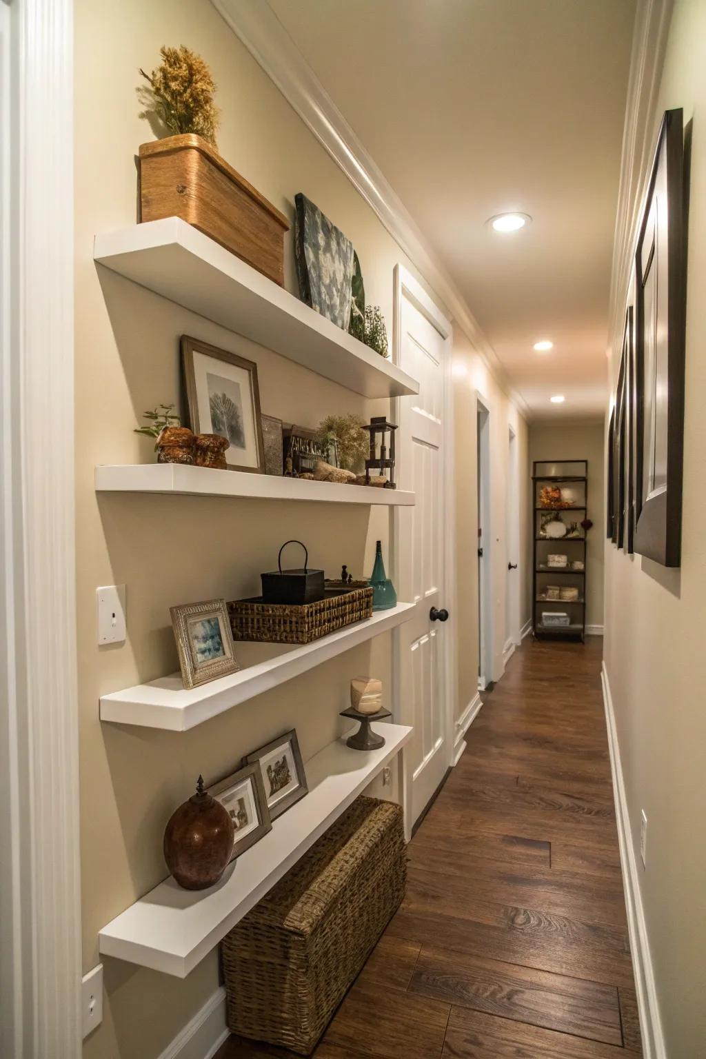 Maximize narrow areas with functional floating ledges.