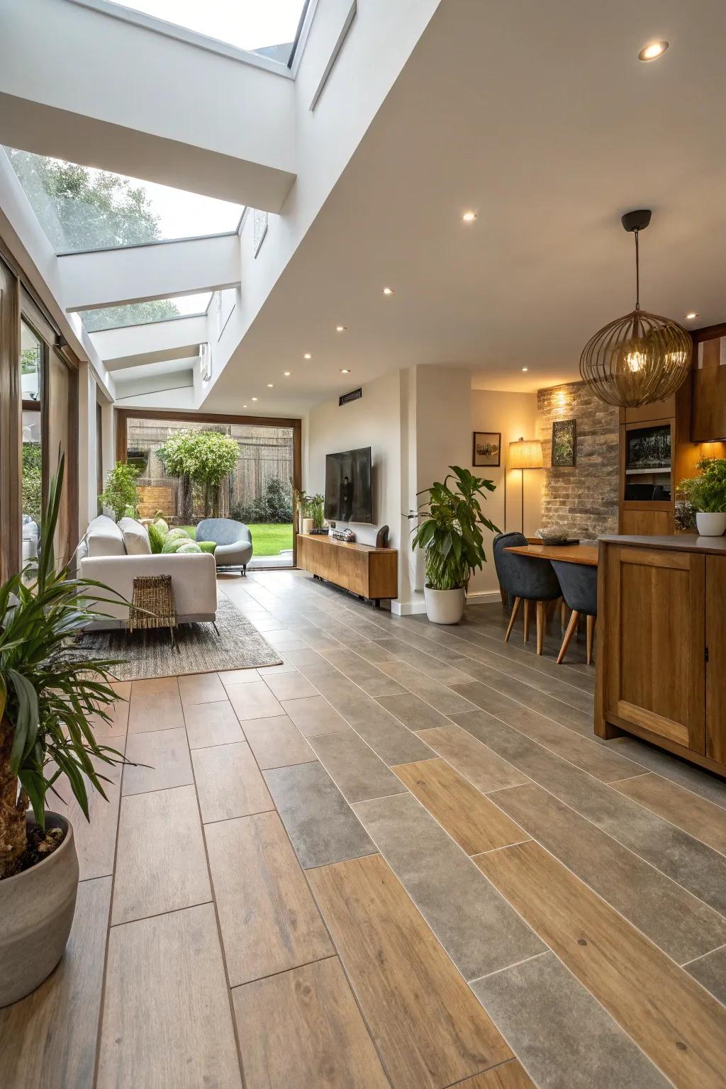 Progressive diminish connection for a smooth floor unification.