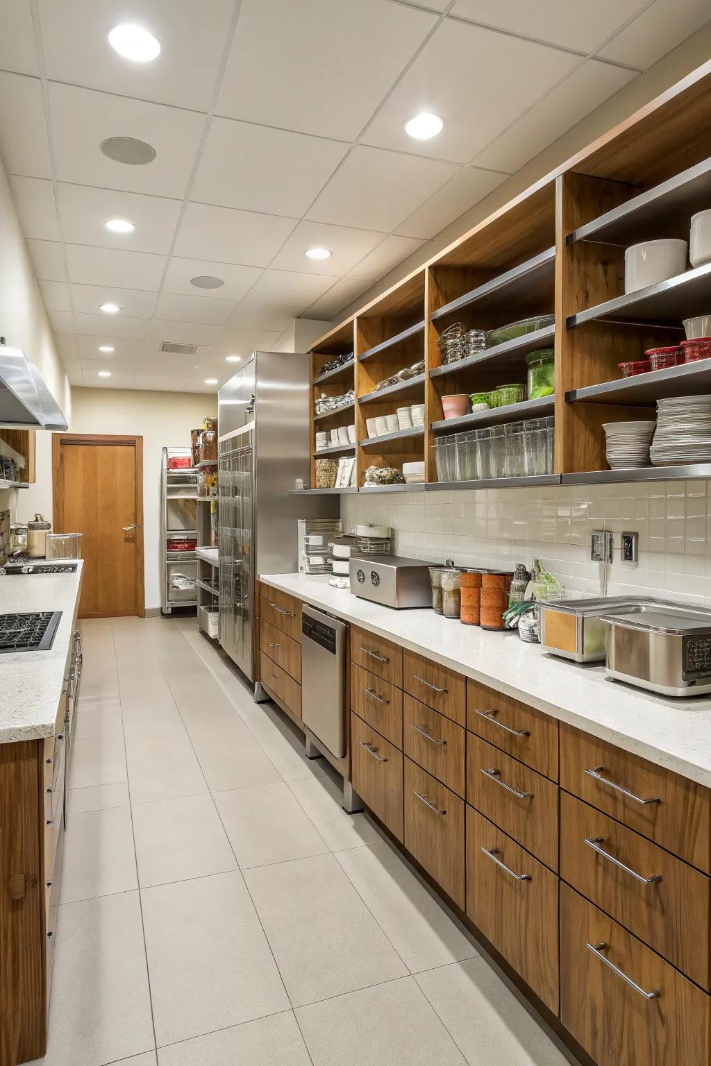 A functional kitchen layout that enhances cooking and efficiency.