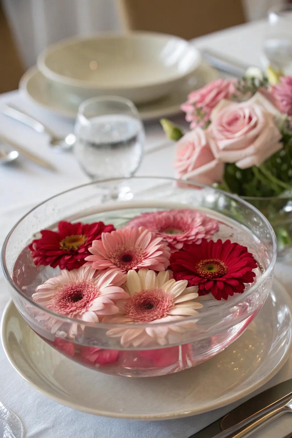 A striking soaking blossom centerpiece.