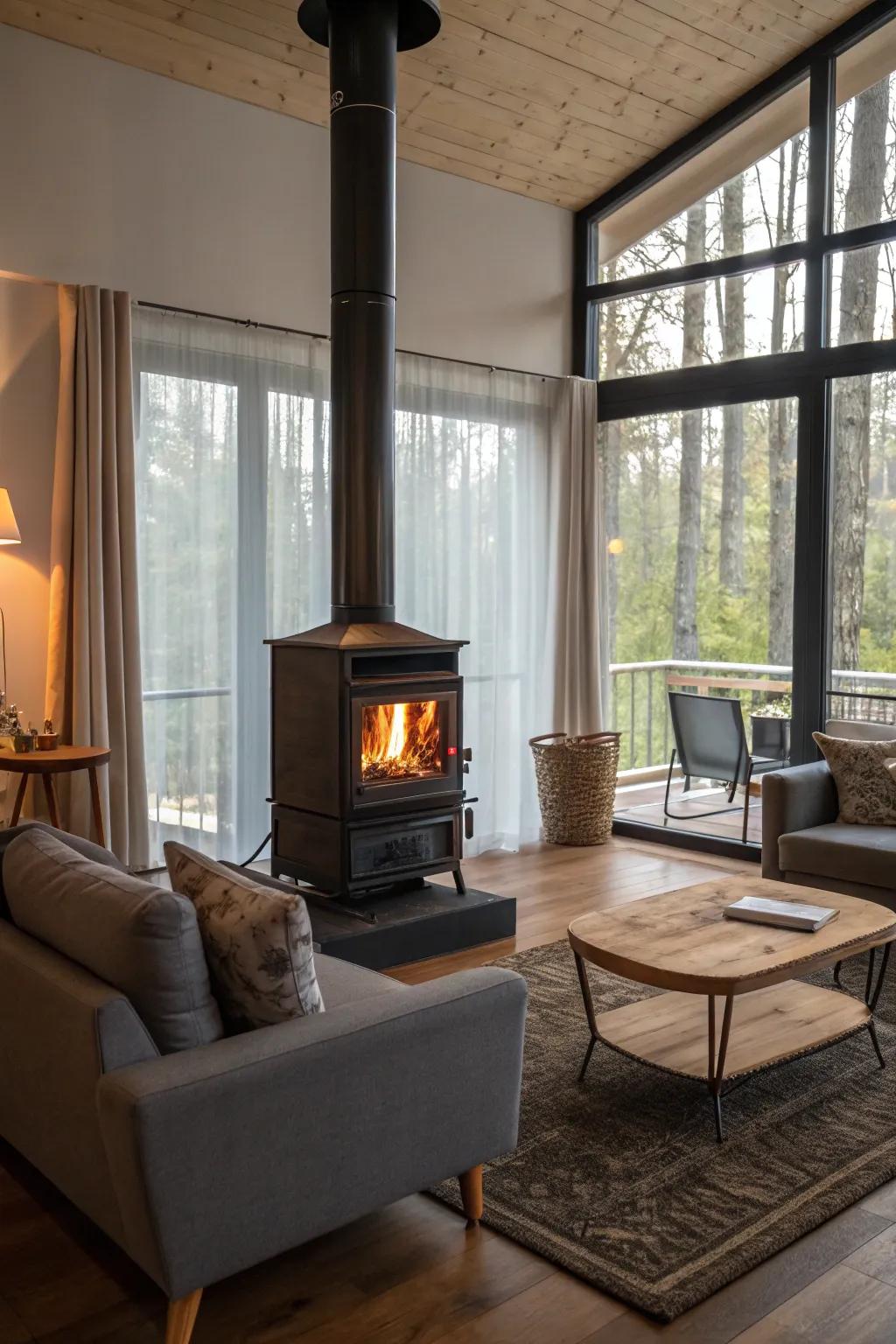 A raised platform makes this burner a standout feature.