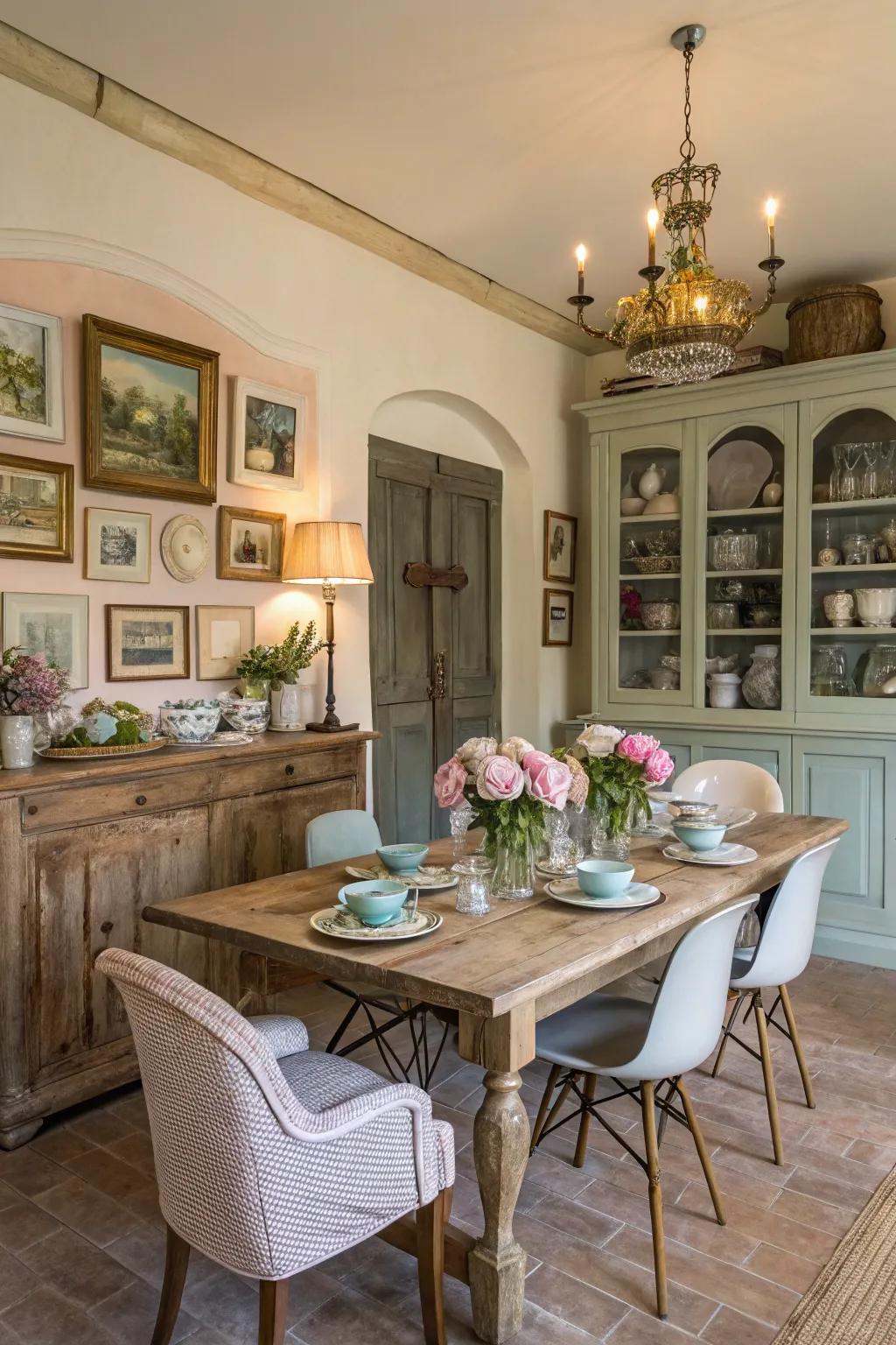 A blend of traditional and contemporary aspects fashions a balanced appearance.