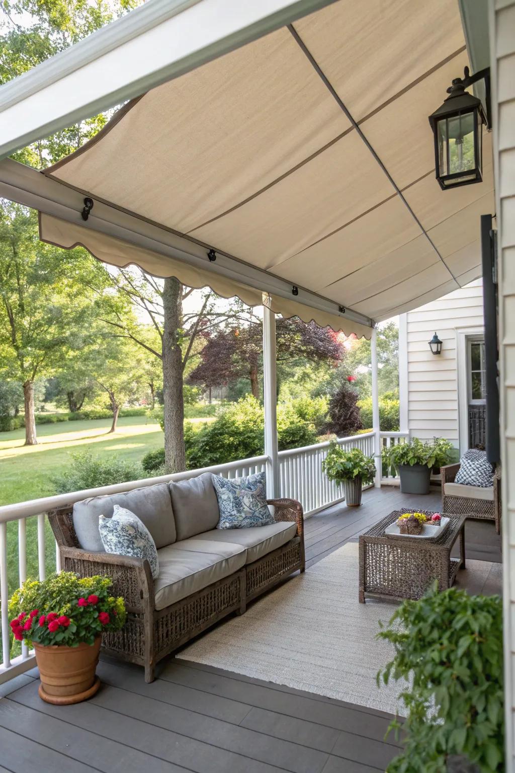 A versatile canopy supplying portable shade.