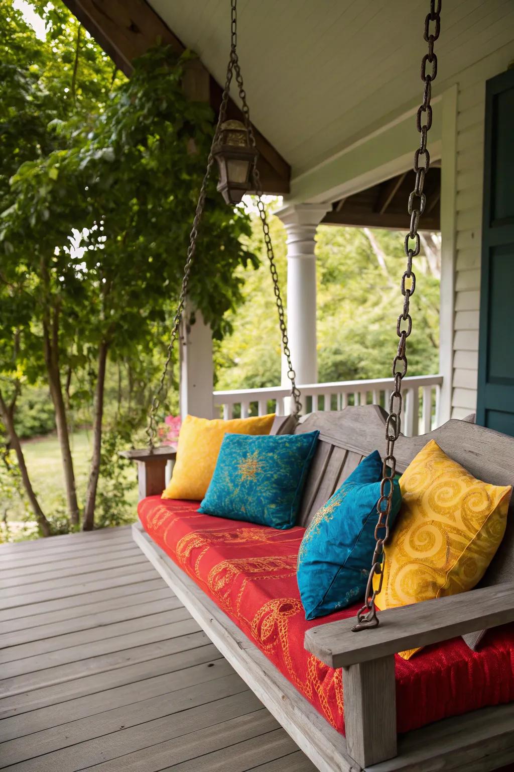 Make a statement with vibrant accents.