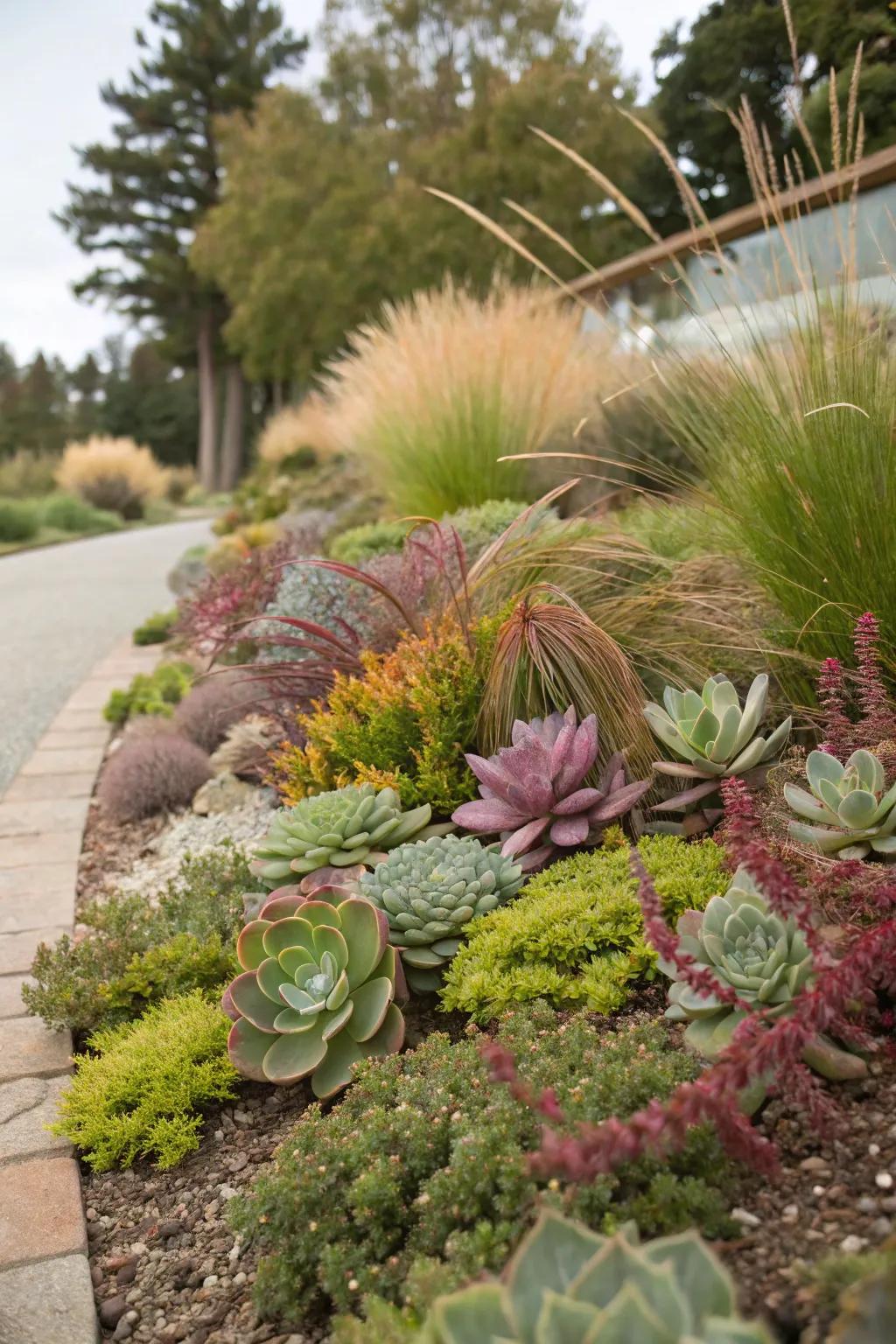 Varied textures yield energetic garden images.