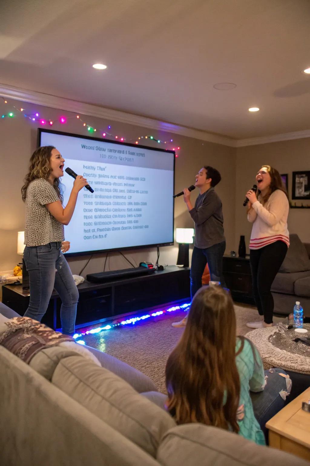 An energetic sing-along night perfect for a fun-filled Galentine's Day.