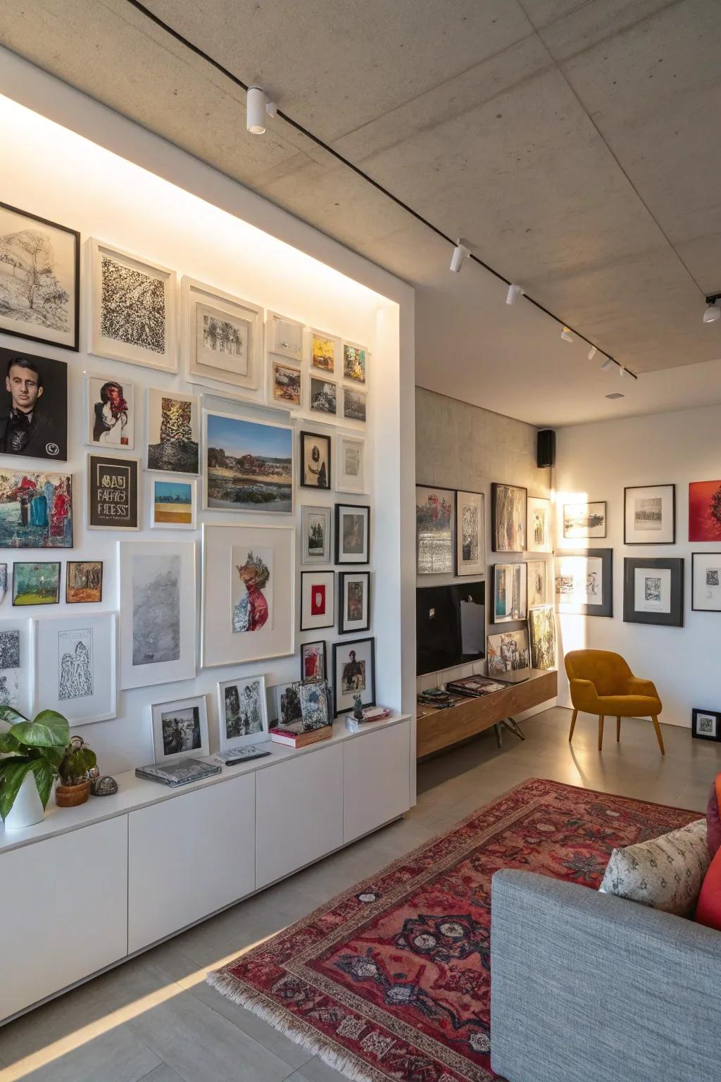 Mixed media magic with a variety of artwork types.