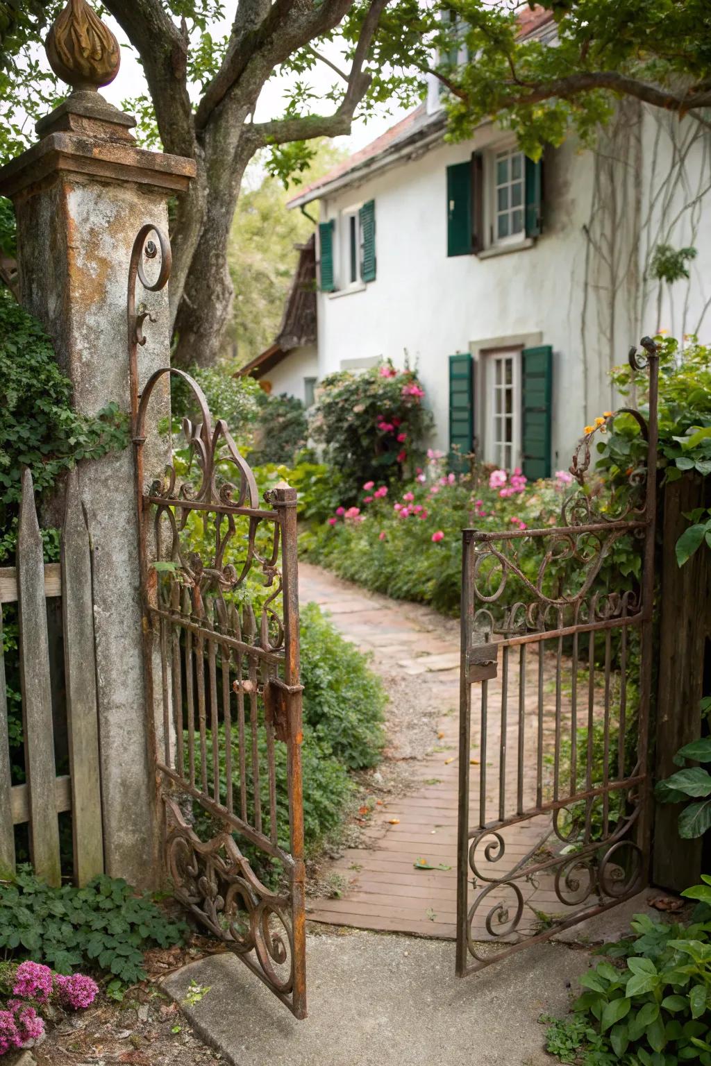 A gate with vintage vibes.