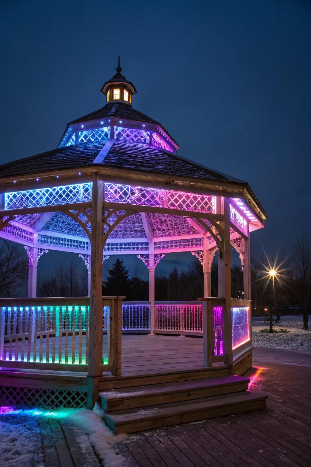 Color-changing LEDs provide a dynamic and versatile lighting option.