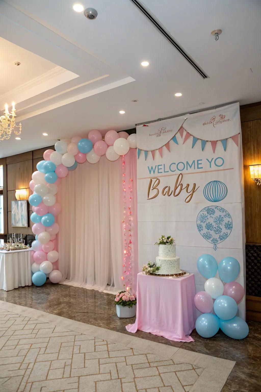 A fashionable background display that’s great for photos.