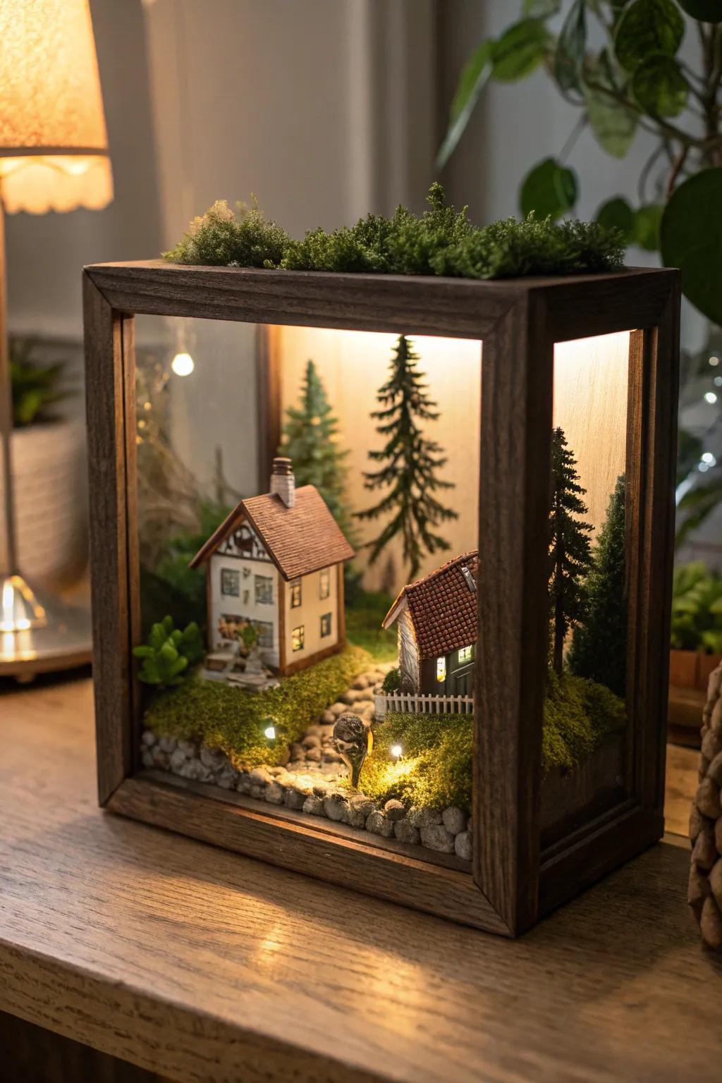Design a dreamy escape with miniature landscapes.