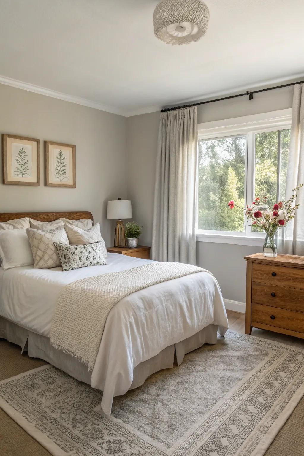 Greige provides a seamless mix of coziness and neutrality.