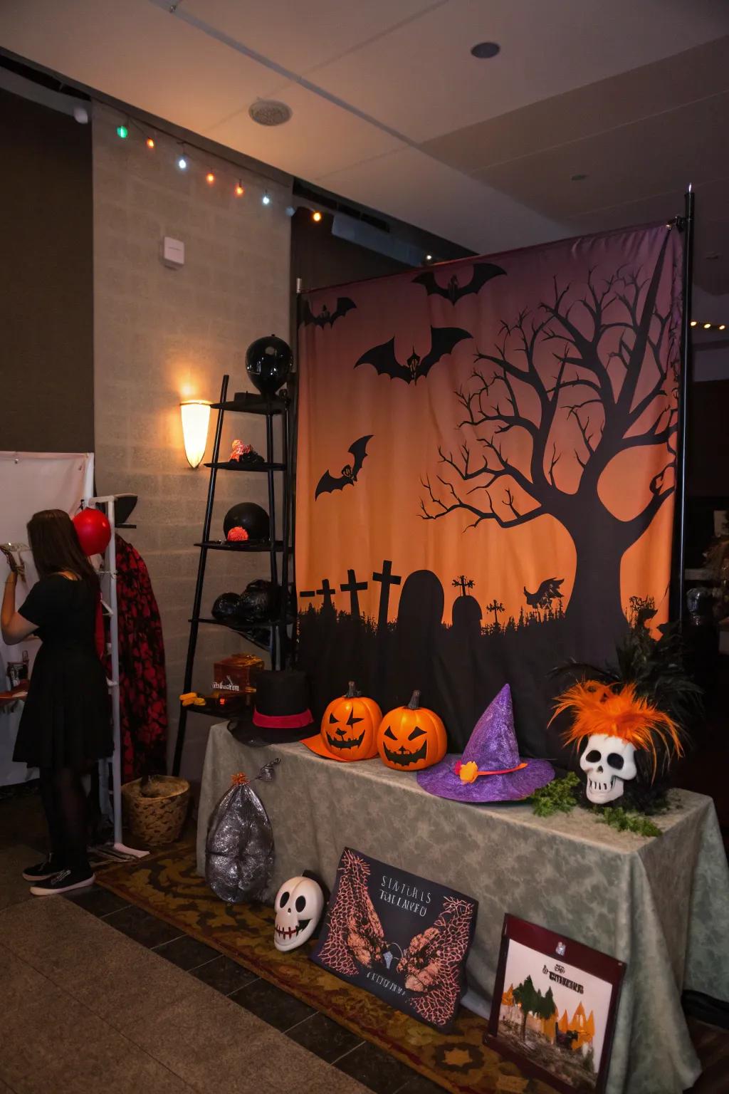 Create a spooky photobooth to capture memories with friends.