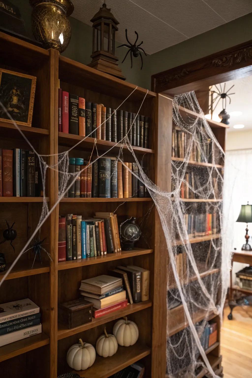 Webs append an eerie ambiance.