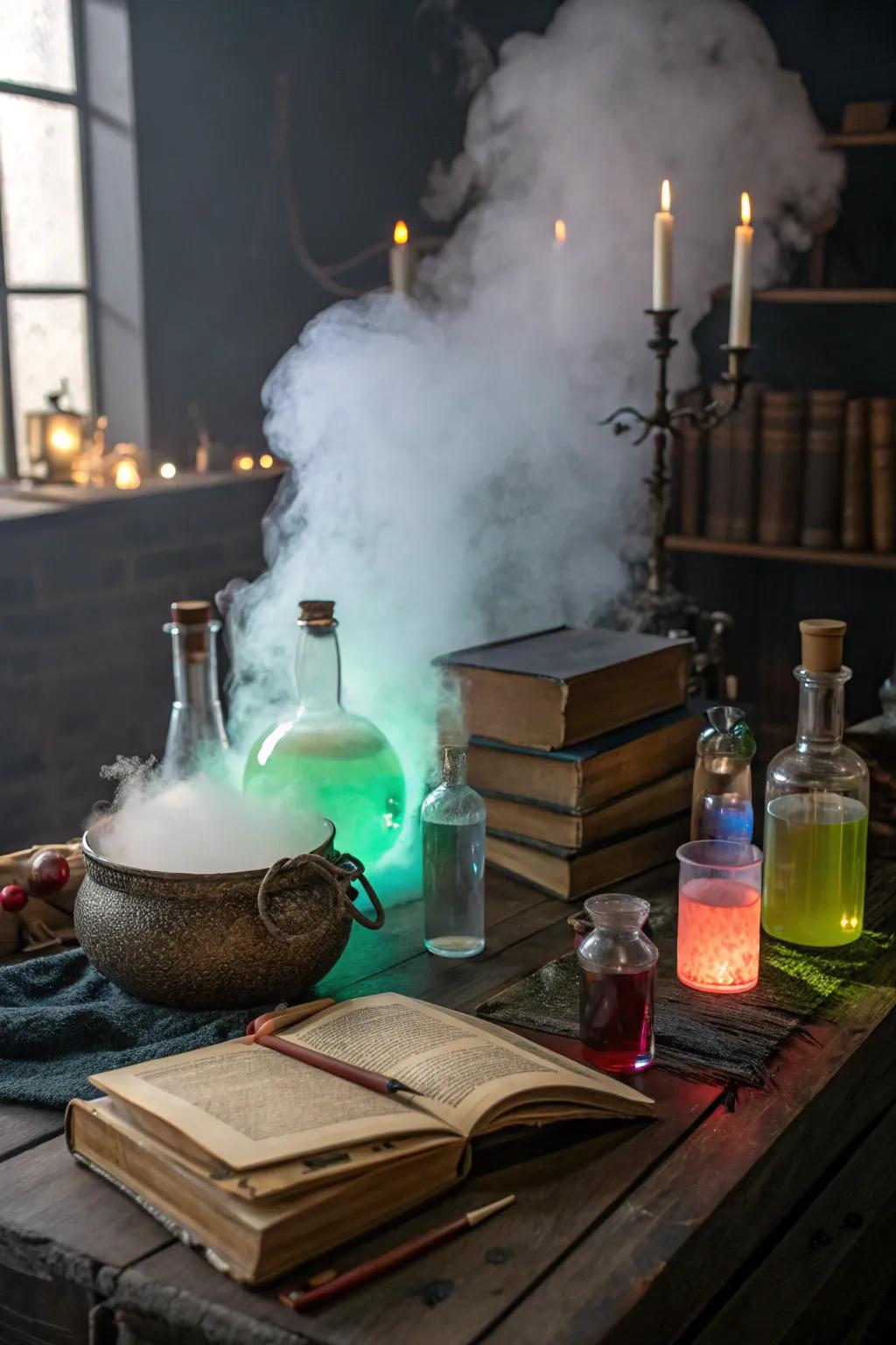 Enchant viewers with a magical potion station.