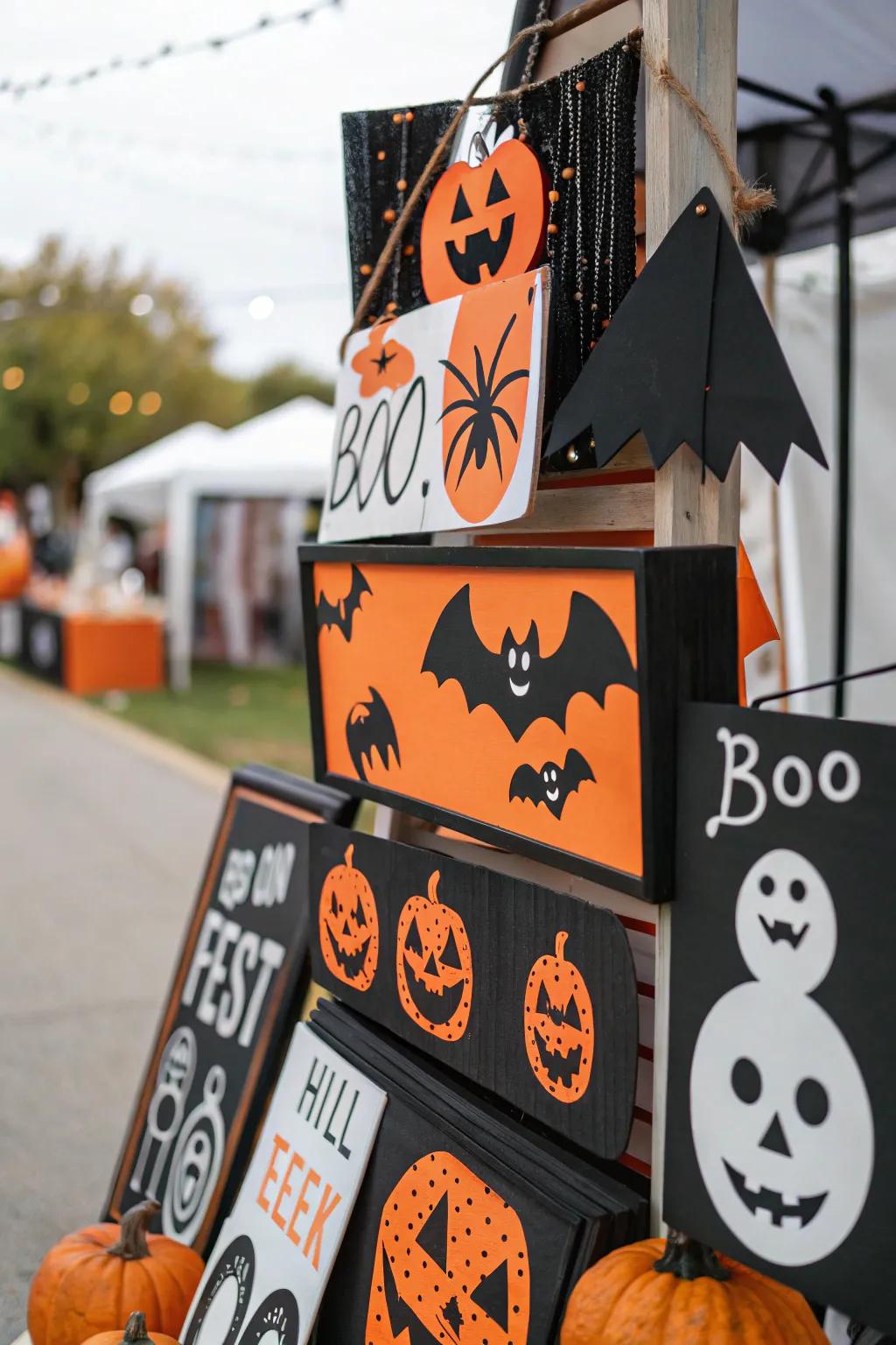 Typical Halloween shades help create a united appearance.
