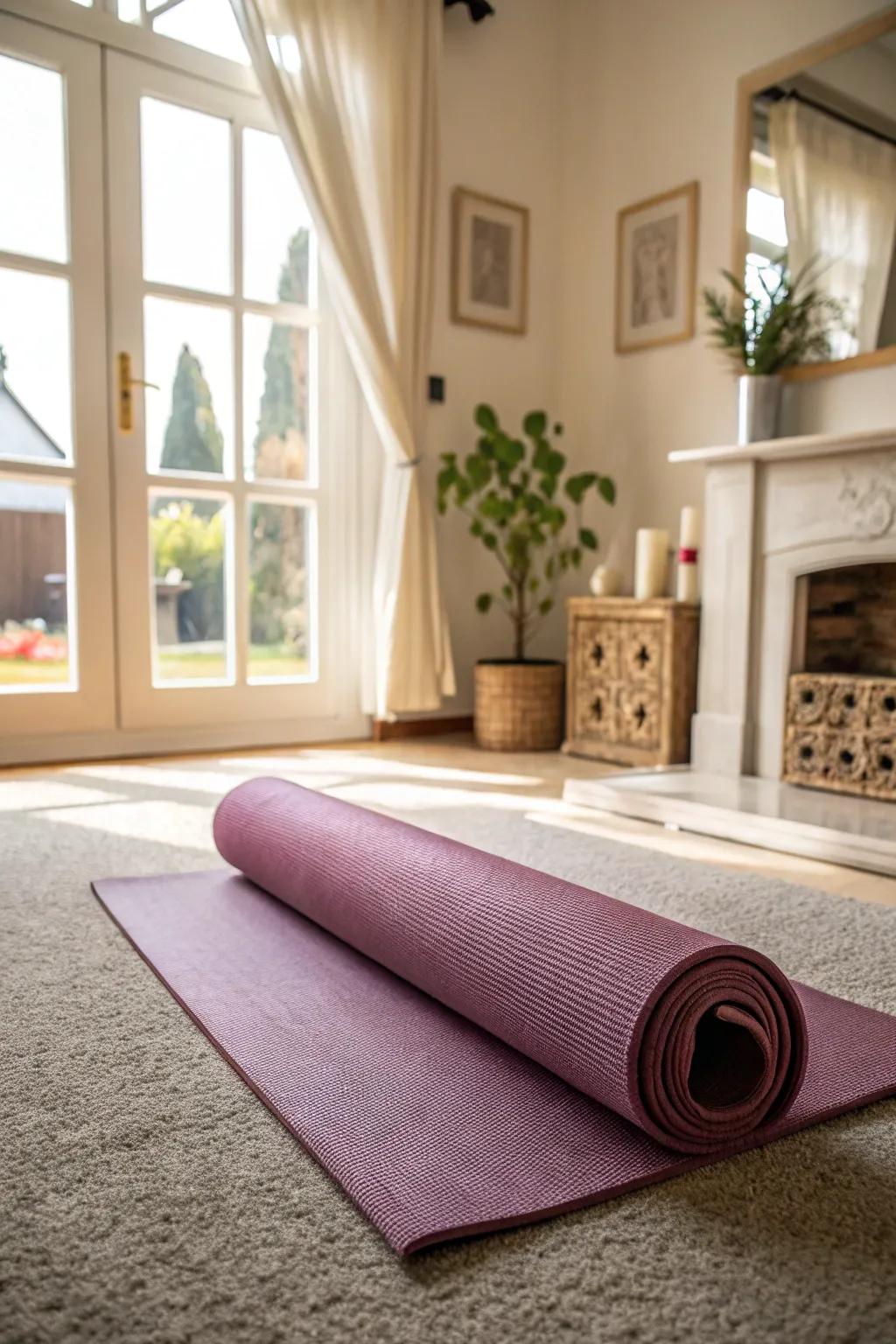 Stretching surface: The base for mindful exercises.