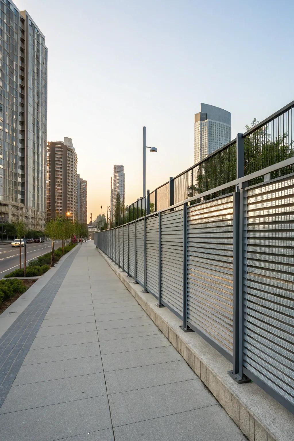 Industrial metal panels create a striking and modern look.