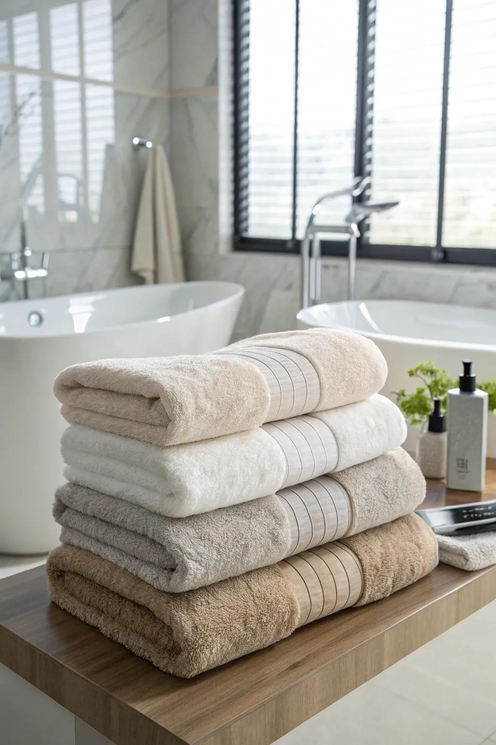 Soft cloths that make you feel like you're at a spa.