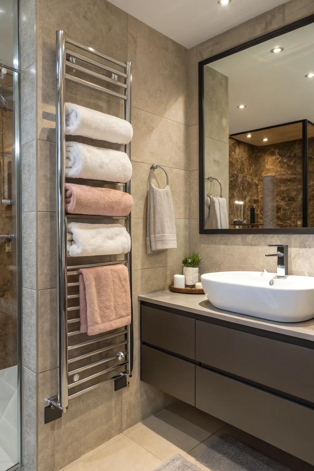 A cloth warmer brings both indulgence and convenience.
