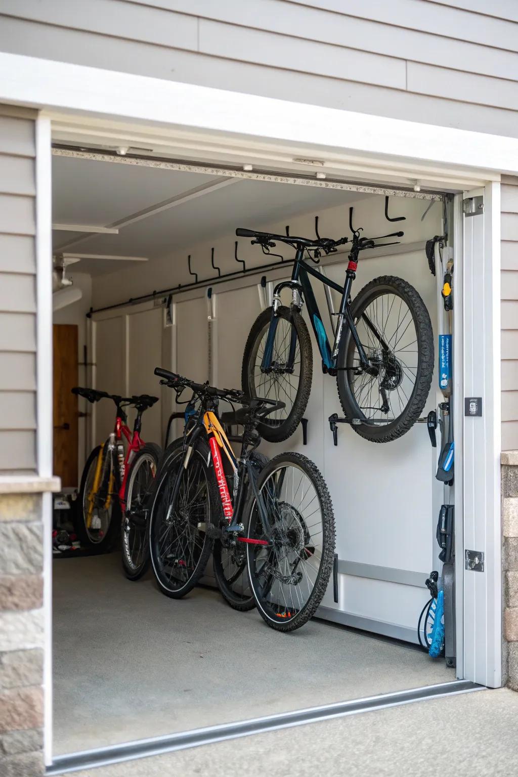 Behind-the-door hooks are a clever way to use unused space.