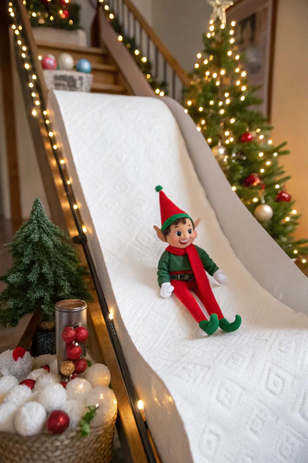 The sprite enjoys a sledding trip to celebrate its return.