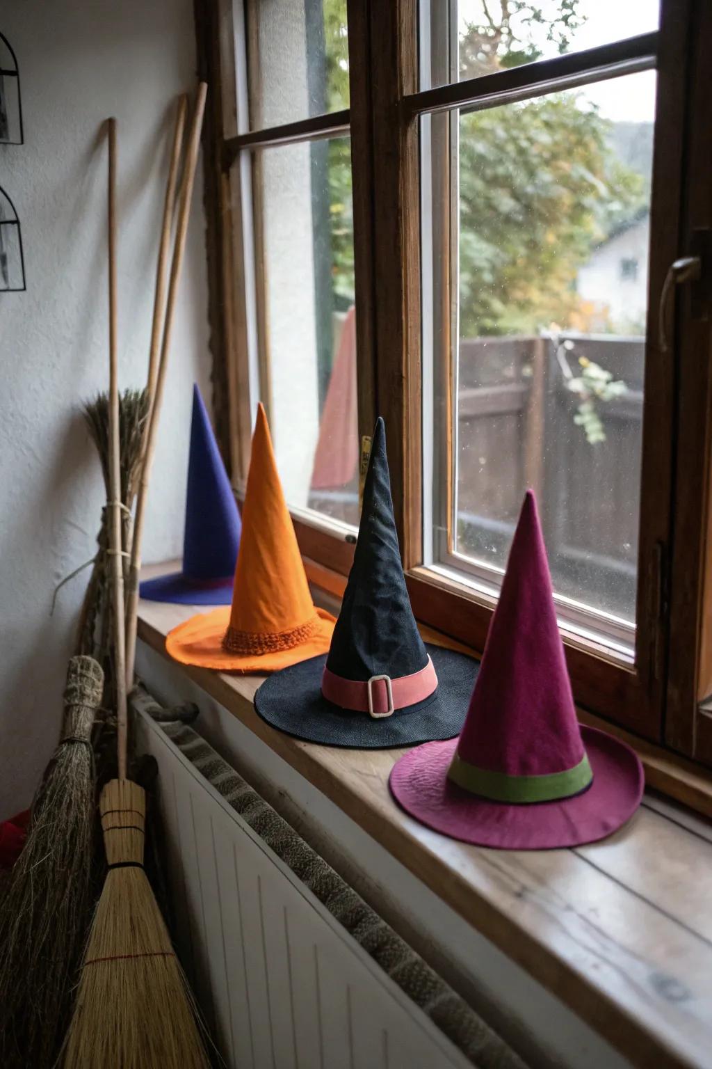 A witchy window sill for Halloween.