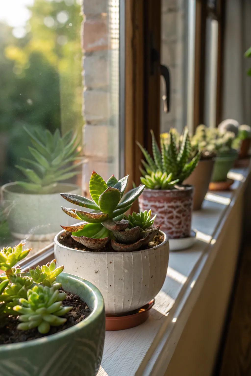 A windowsill garden injects vibrancy and color into your dwelling.