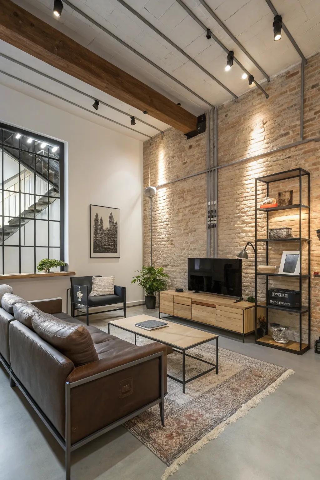 Minimalist decor keeps this industrial space neat and elegant.