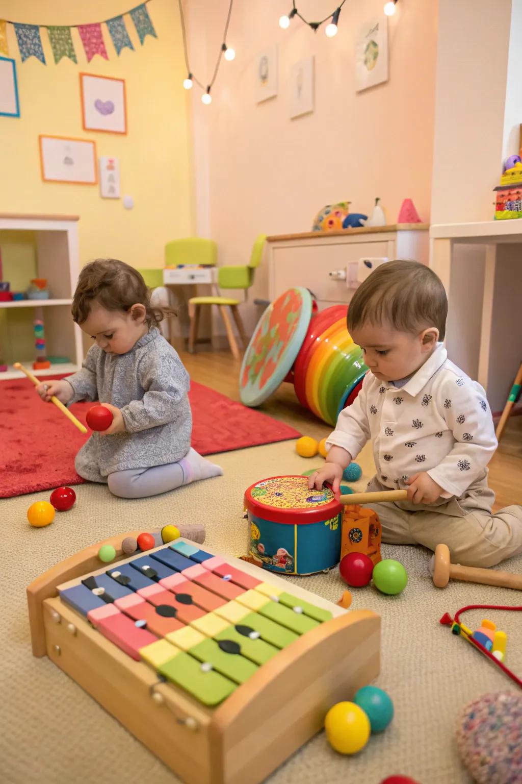 Music enriches development and ambiance.