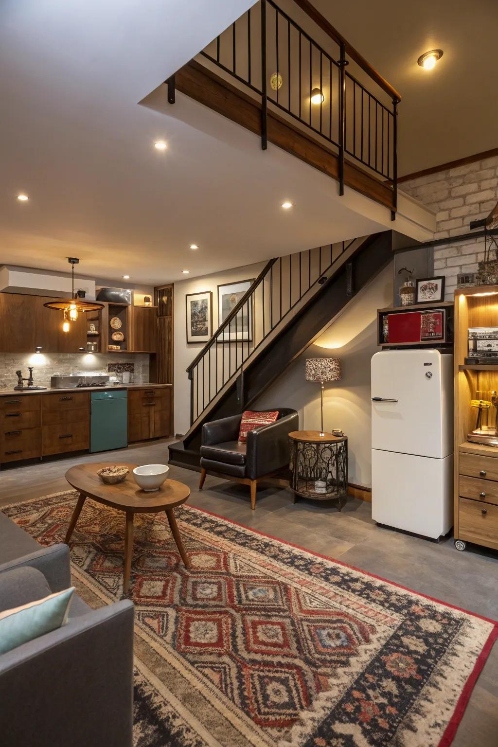 Merge retro elements with modern design for a distinctive and fashionable residence.