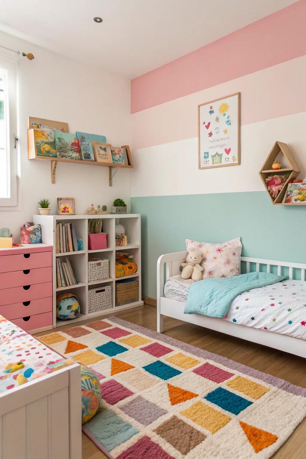 Gentle colors and shades offer a calming backdrop.