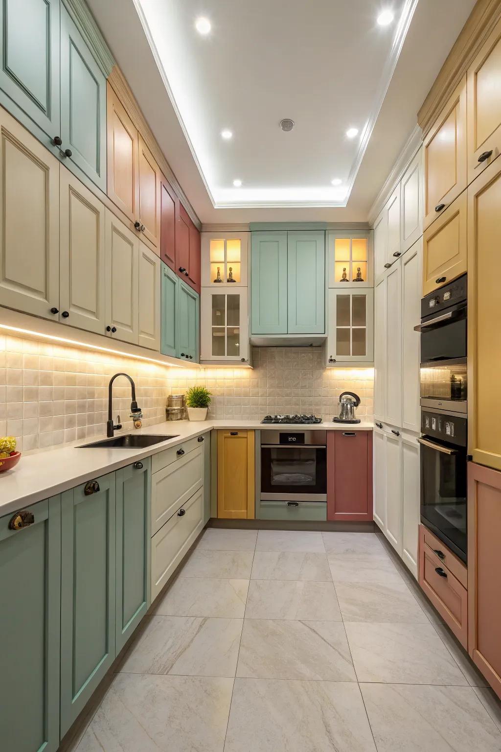 Color-coordinated paneling enriches coherence and harmony.