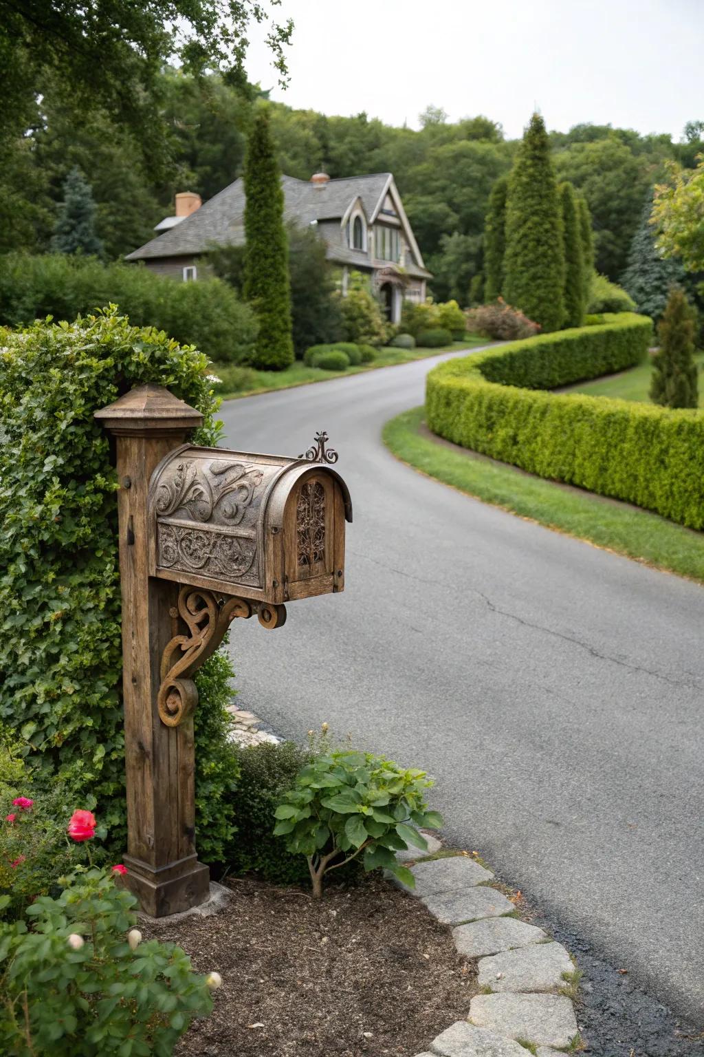 A customized mailbox for added charm and consistency.