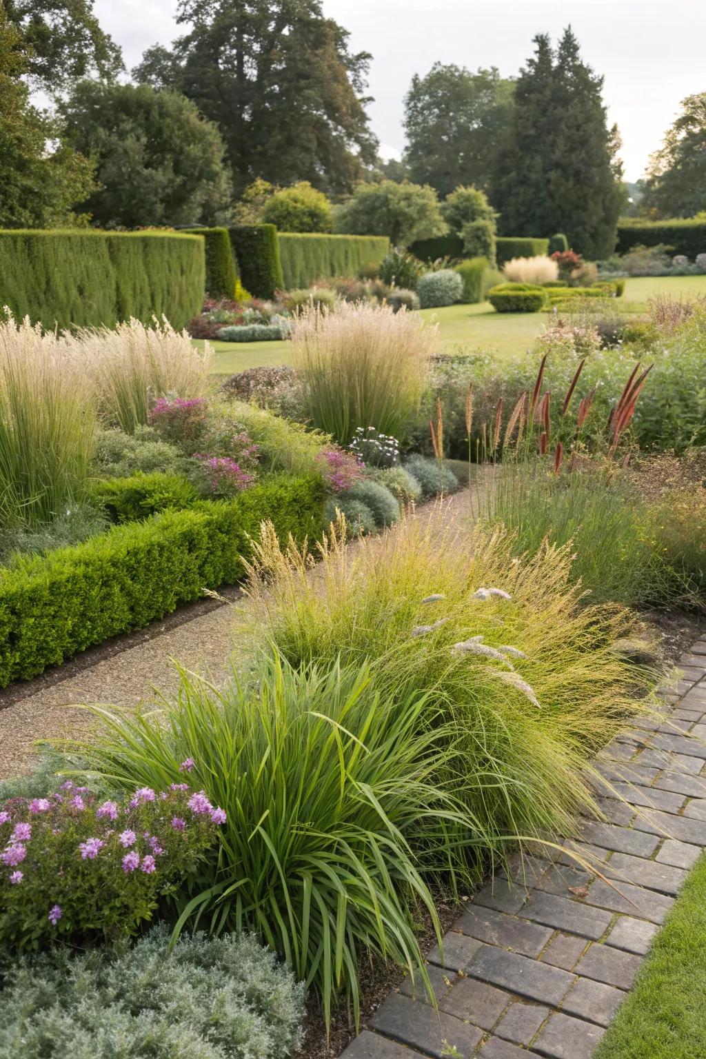 Lawn with grass types that are perfectly adapted to the local climate.