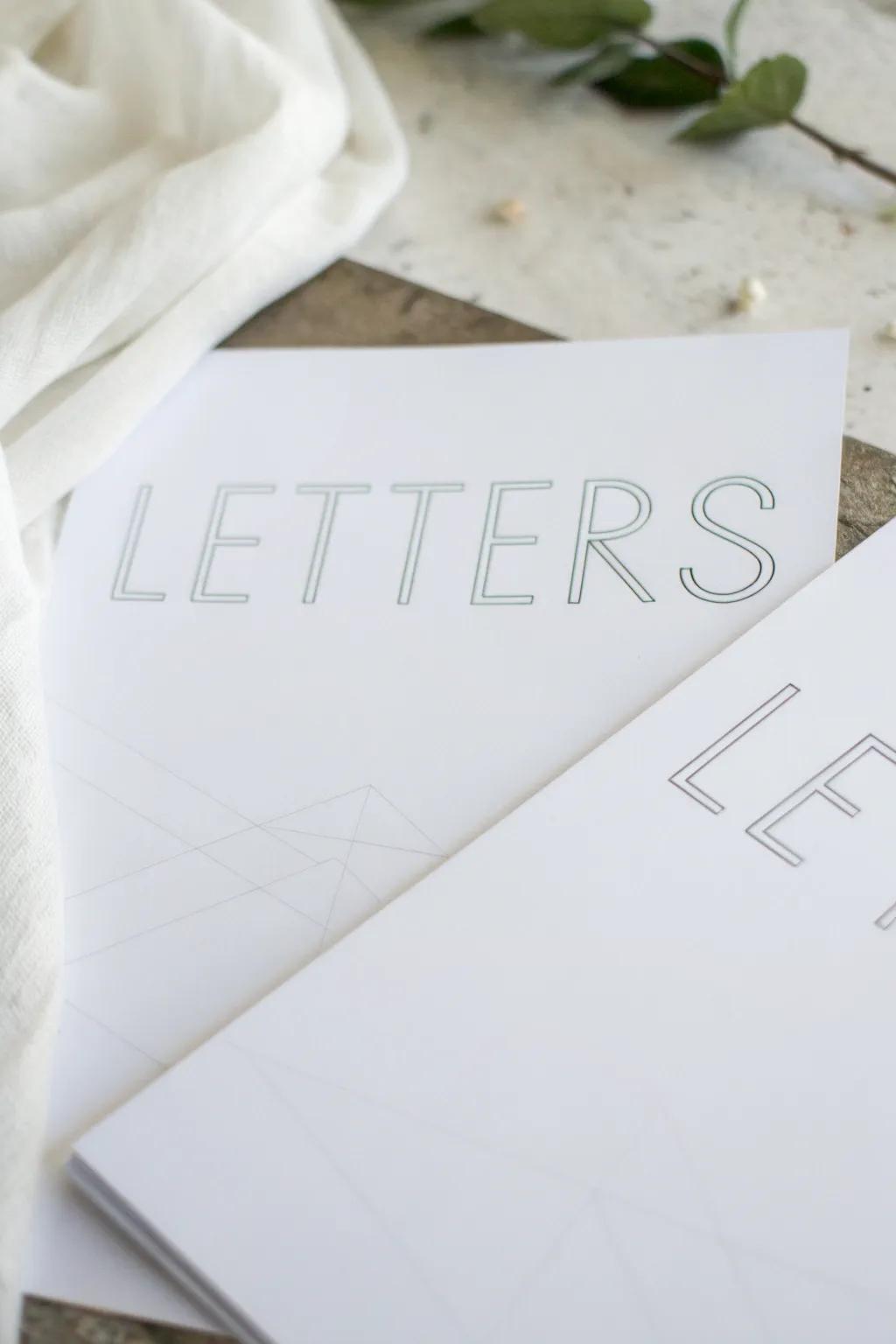 Simple line art offers sophistication through simplicity.