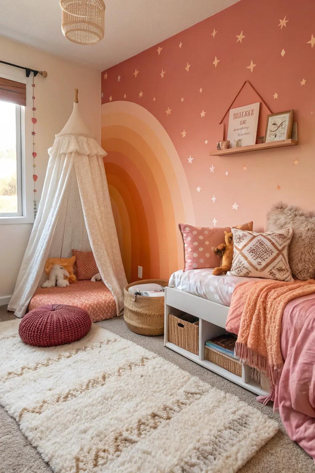 A twilight fade wall introduces coziness and dynamic movement.