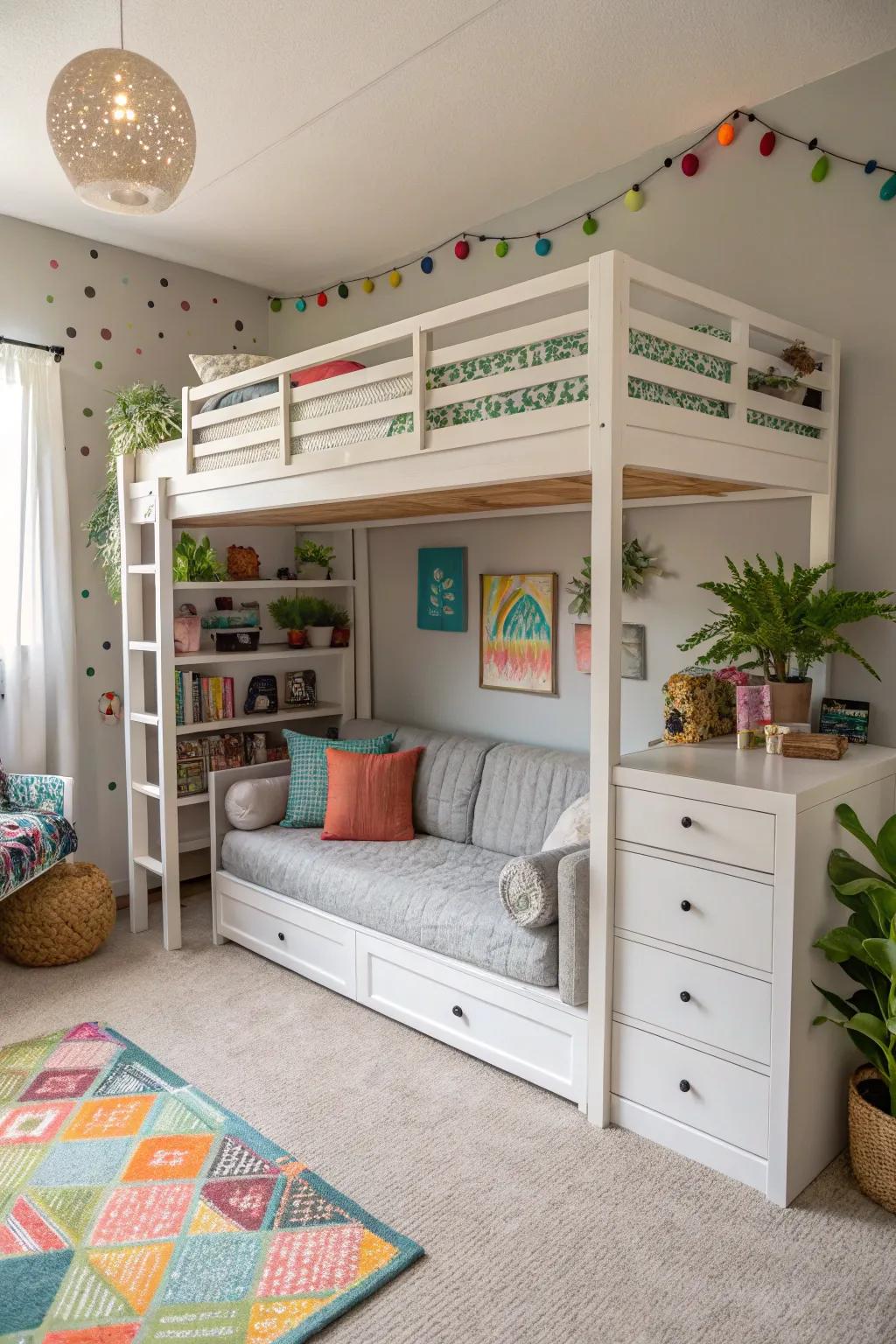 A customizable raised sleeping platform designed to fit your unique space and style.