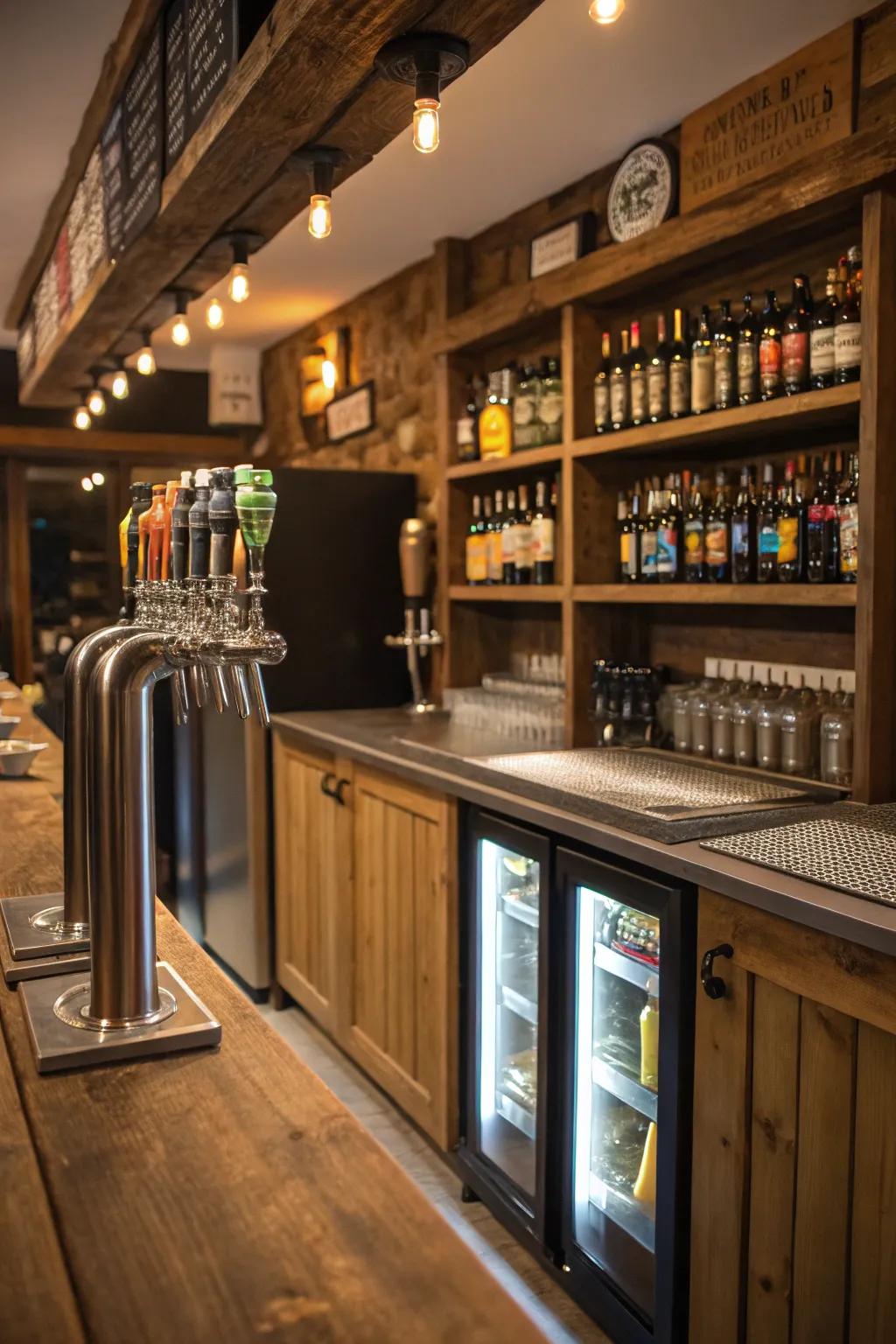 Explore new flavors with a craft beer haven in your man cave.