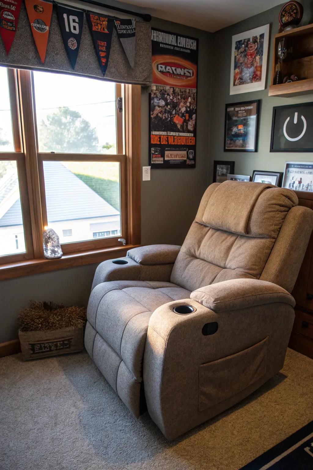 A deluxe lounger offers unmatched comfort and relaxation.