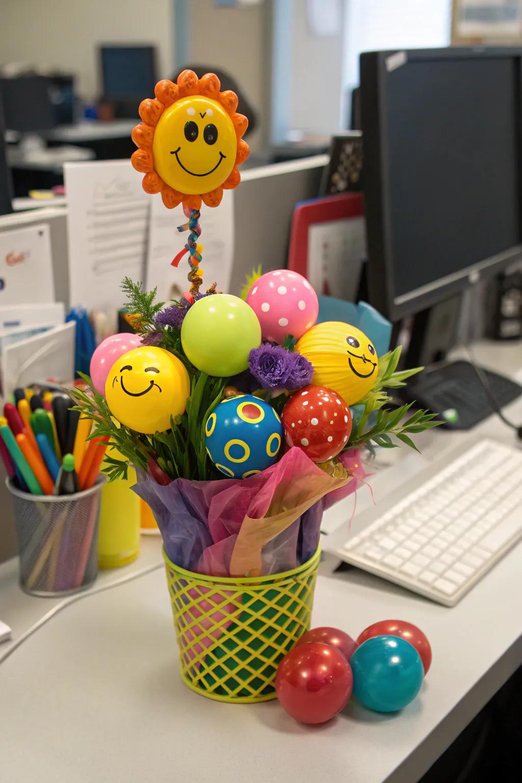 Novelty item bouquet, a whimsical gift idea.