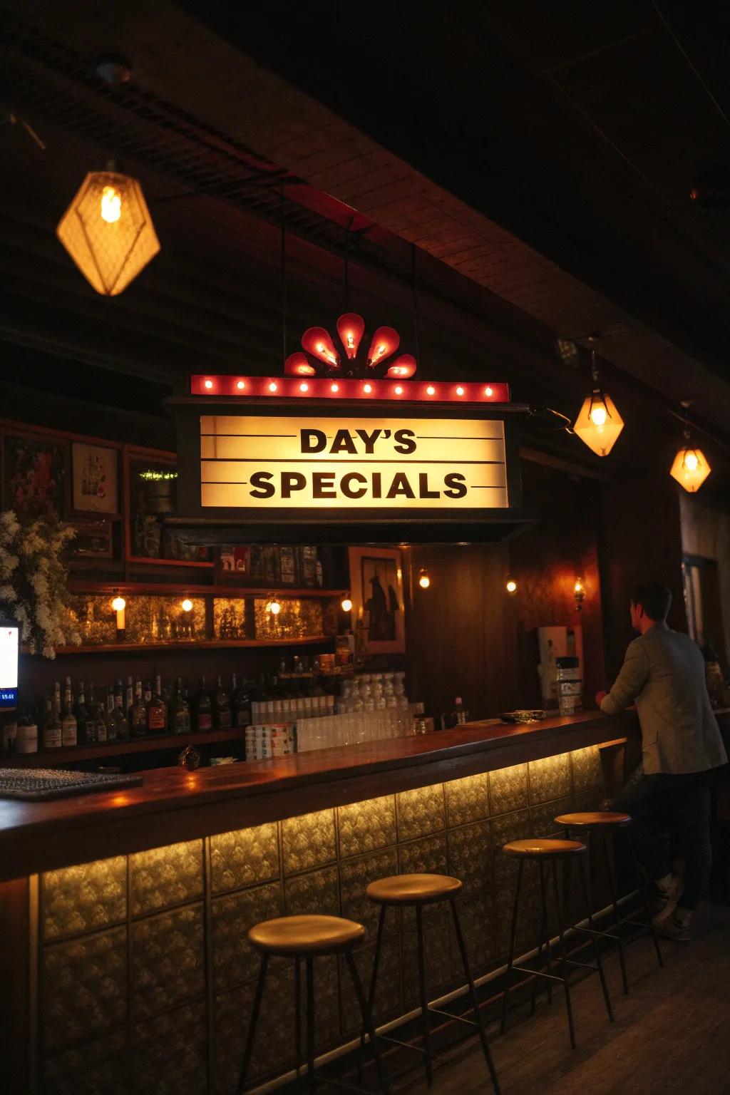 Draw awareness with a past-inspired lightbox menu.