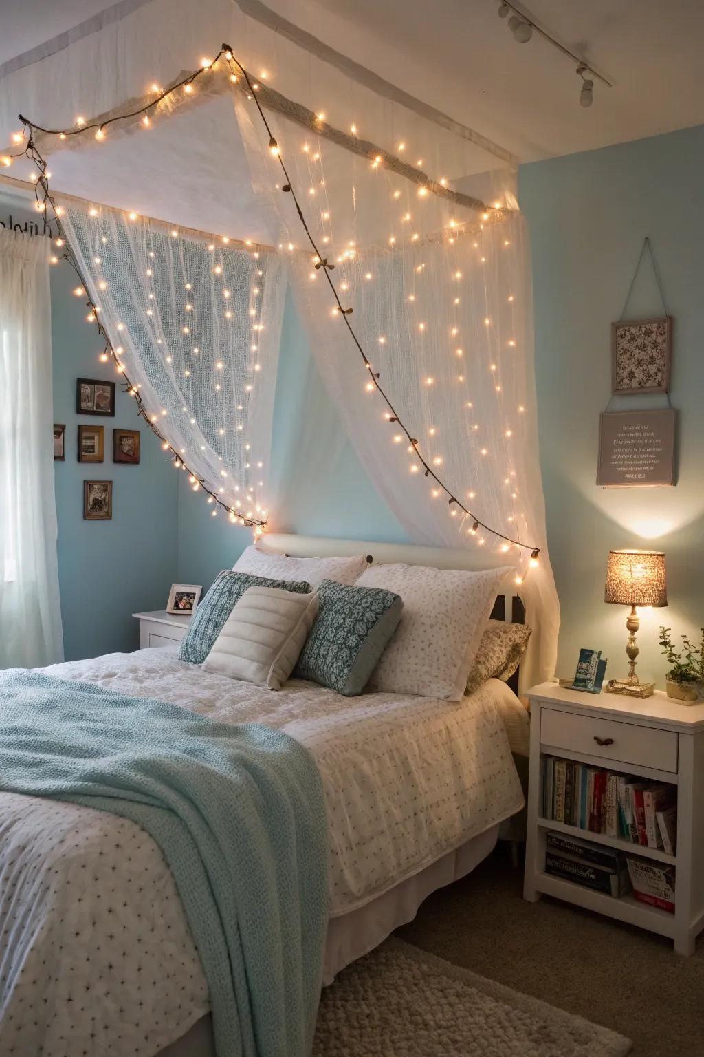 Fairy lights add a hint of magic to any mermaid space.