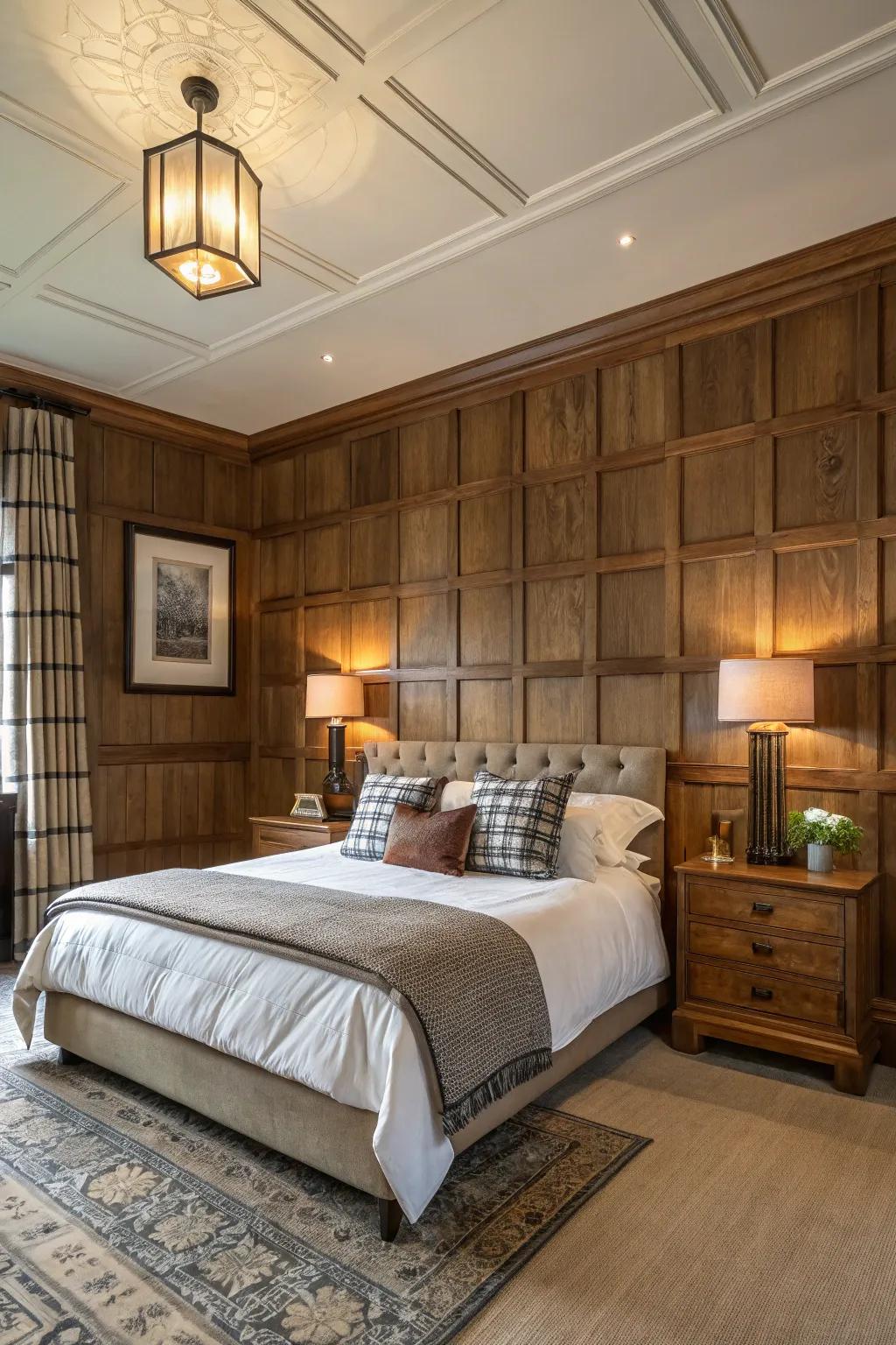 Traditional and modern paneling styles blend for timeless appeal.